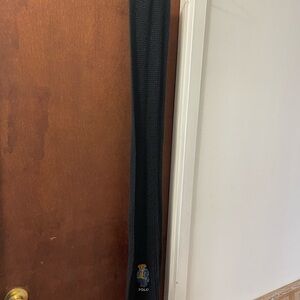 Polo Ralph Lauren Black Knit Scarf with Bear Embroidery USA p-wing snowbeach